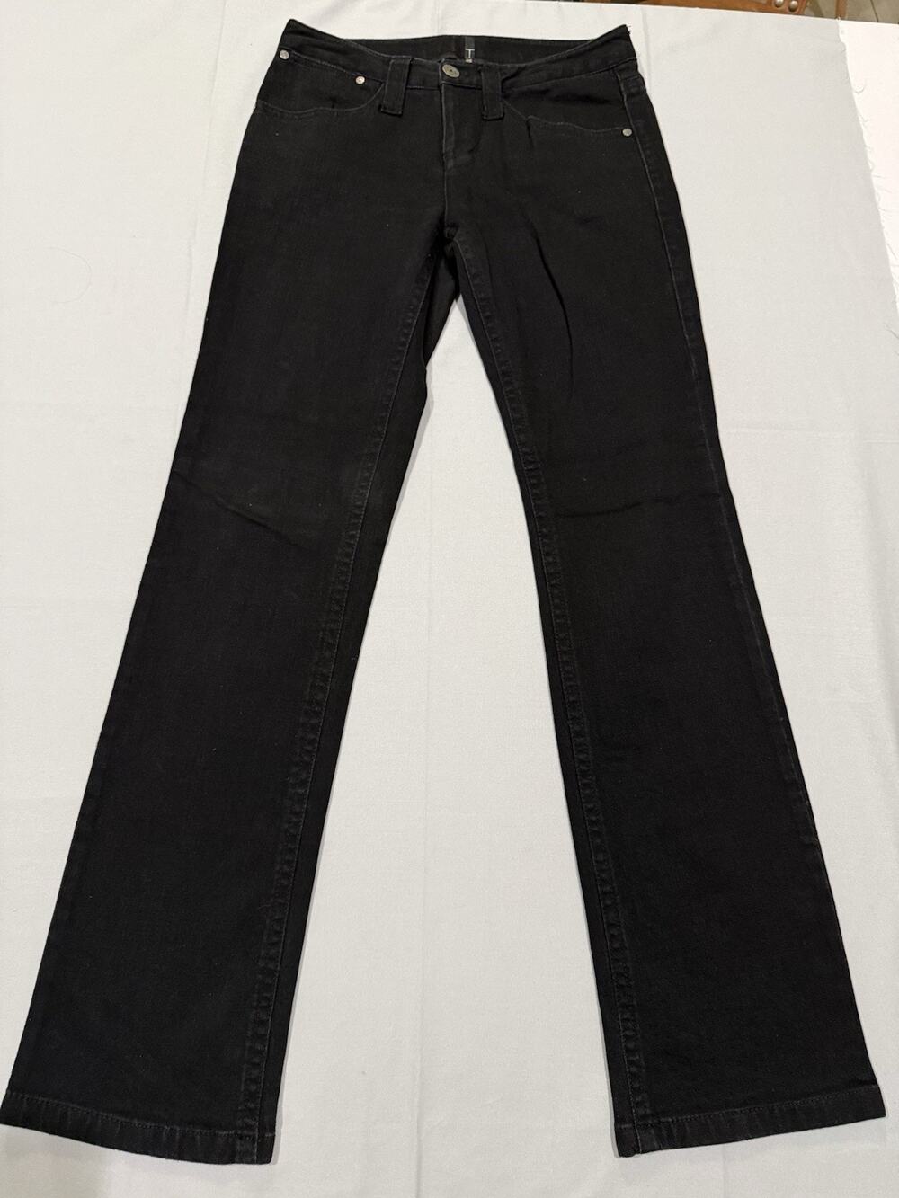 Tahari Womens Size 2 Black Bootcut Jeans Stretch Denim Flare Leg